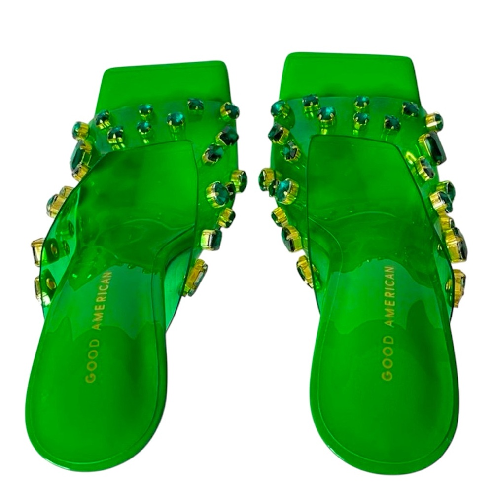 💚 NIB! Good American Jeweled Sandals - Picture 5 of 16